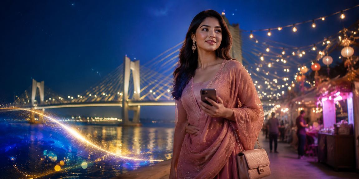 ময়মনসিংহে মোবাইল ডিভাইস থেকে ভাউচার ব্যবহার দেখাচ্ছেন ব্যবহারকারী